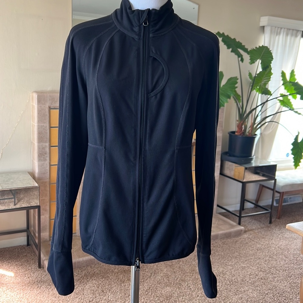 EUC Zella Zip Up Sweatshirt Black Medium